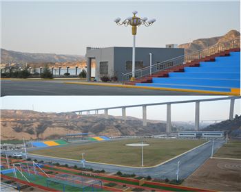 廣場高桿燈、中華燈-渭南合陽特警訓練基地廣場照明